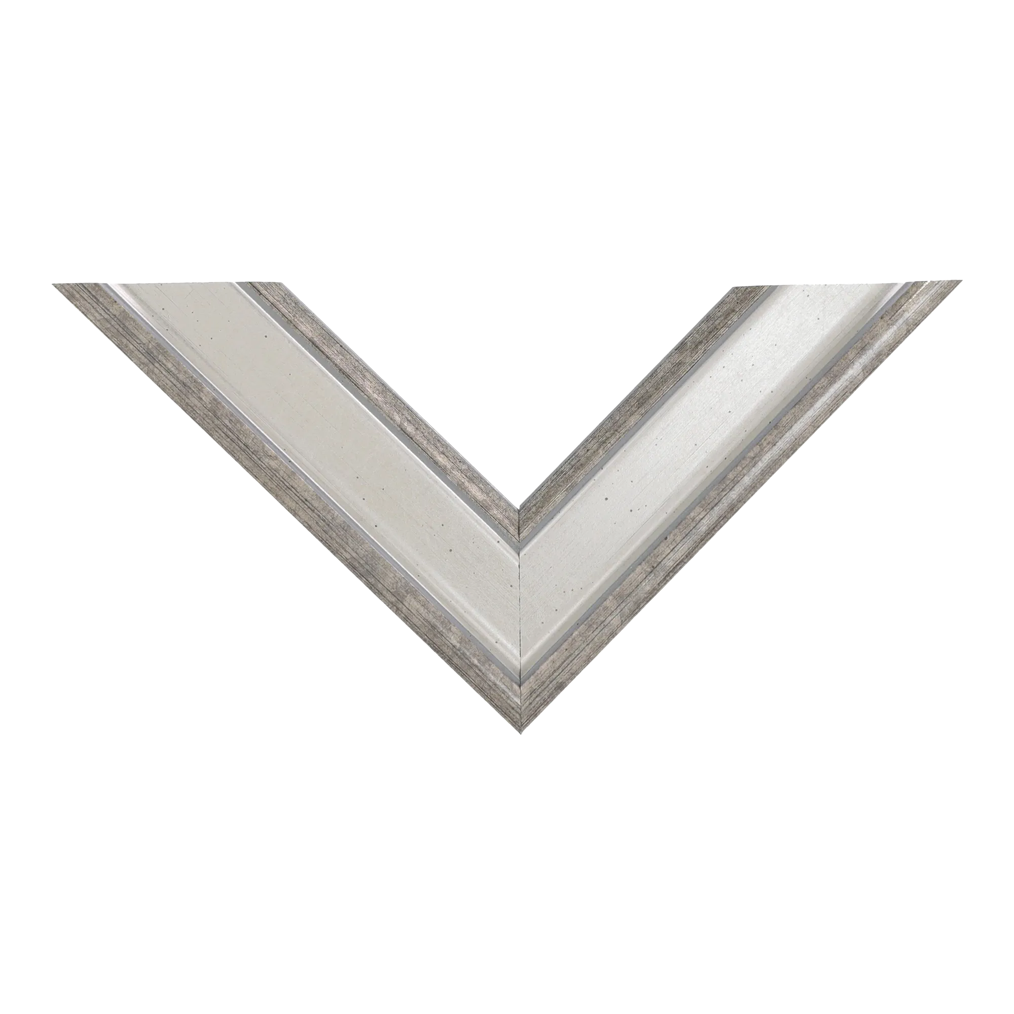 Top view of Majestic picture frame in silver