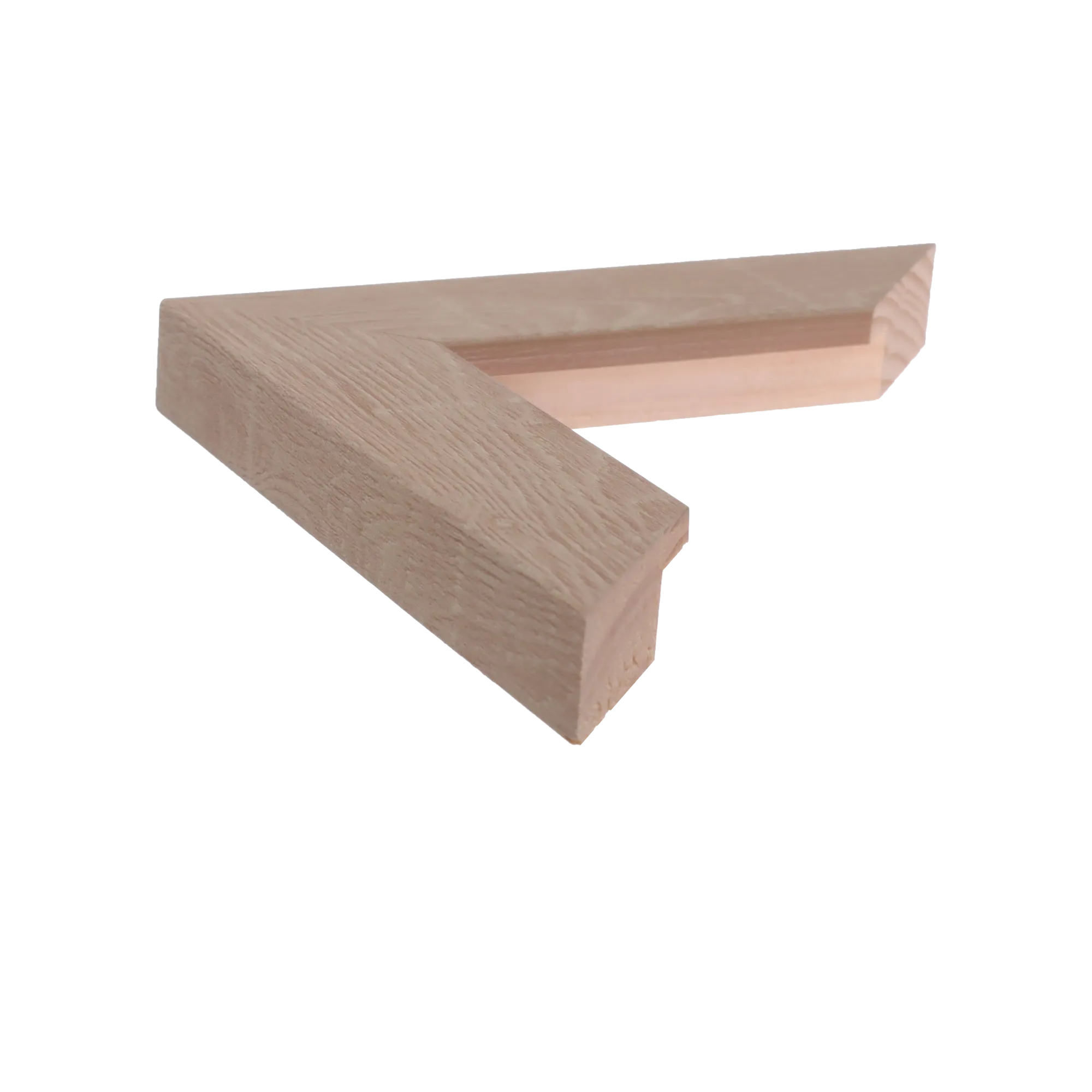 Side view of Metro picture frame in almond
