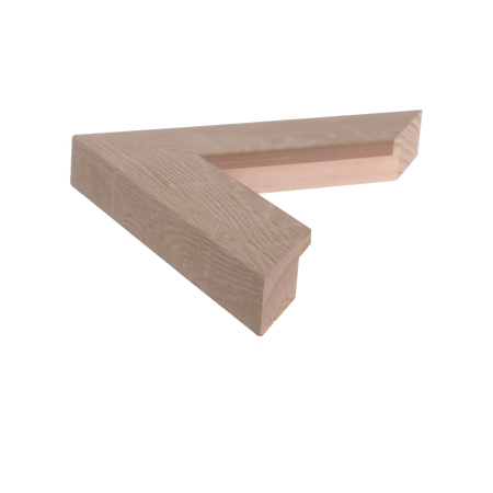 Side view of Metro picture frame in almond