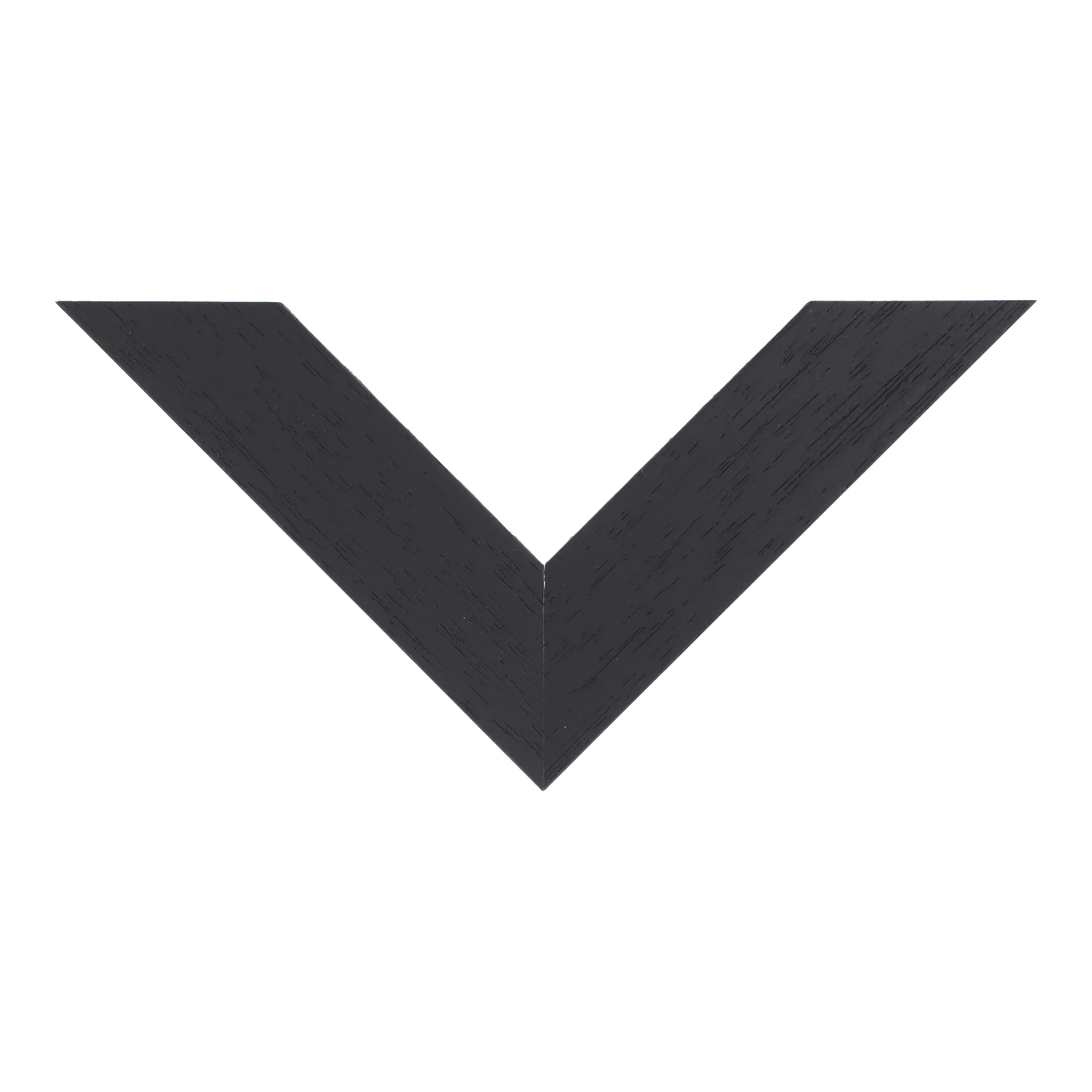 Top view of Metro picture frame in black grain