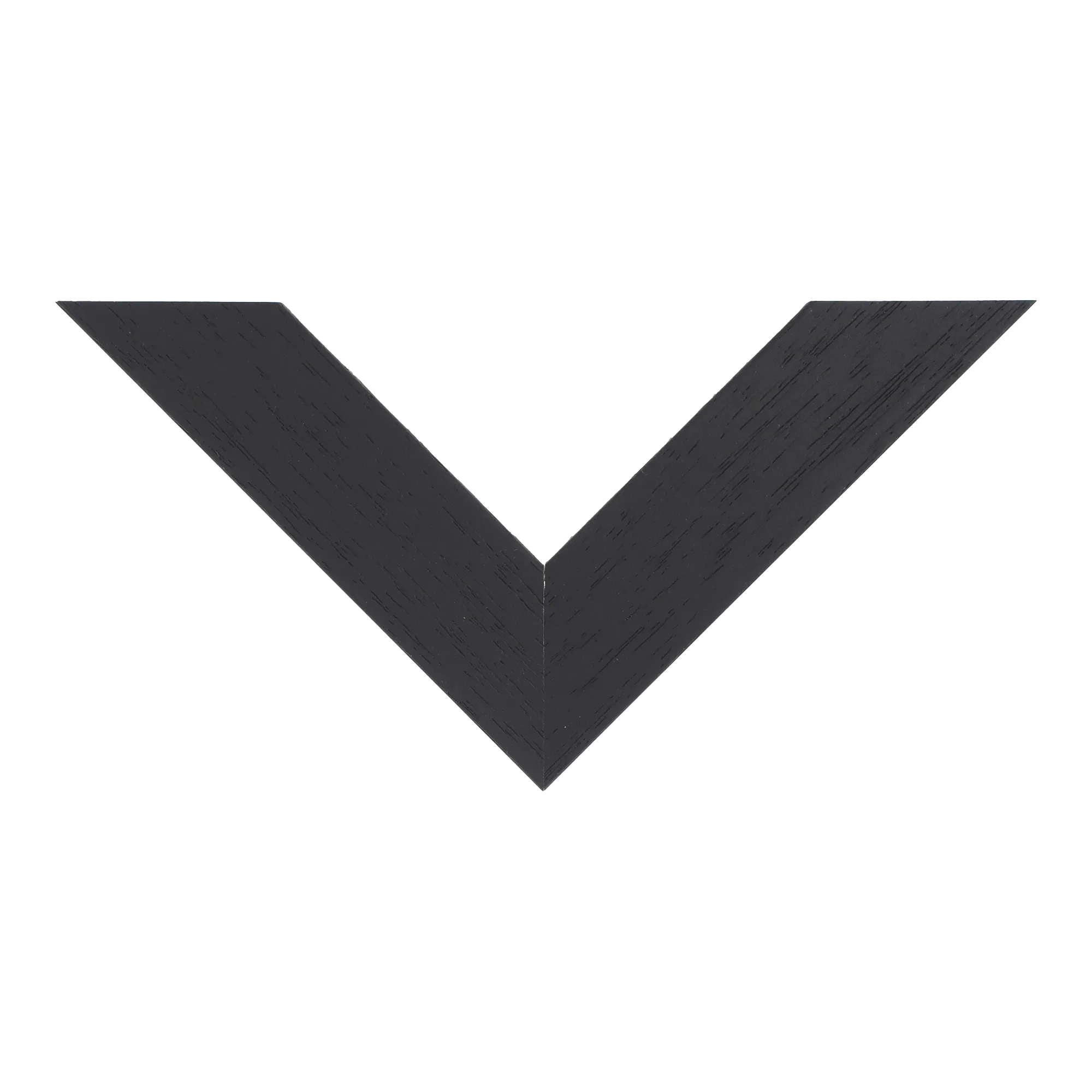 Top view of Metro picture frame in black grain