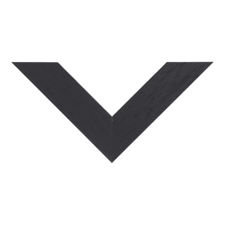 Top view of Metro picture frame in black grain