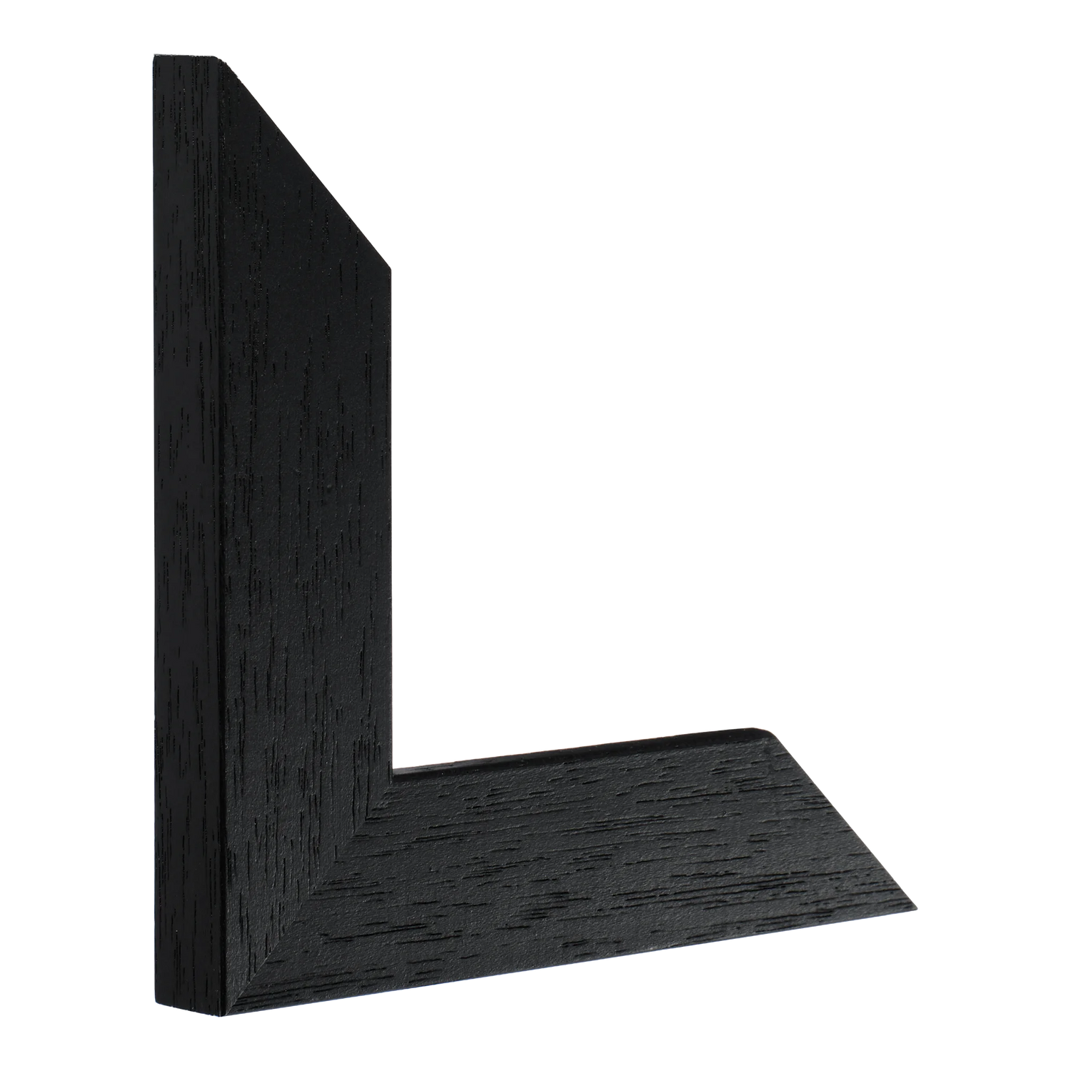 Vertical view of metro black grain picture frame sample