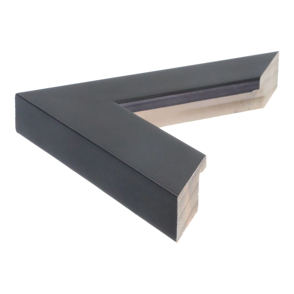 Side view of Metro picture frame in black