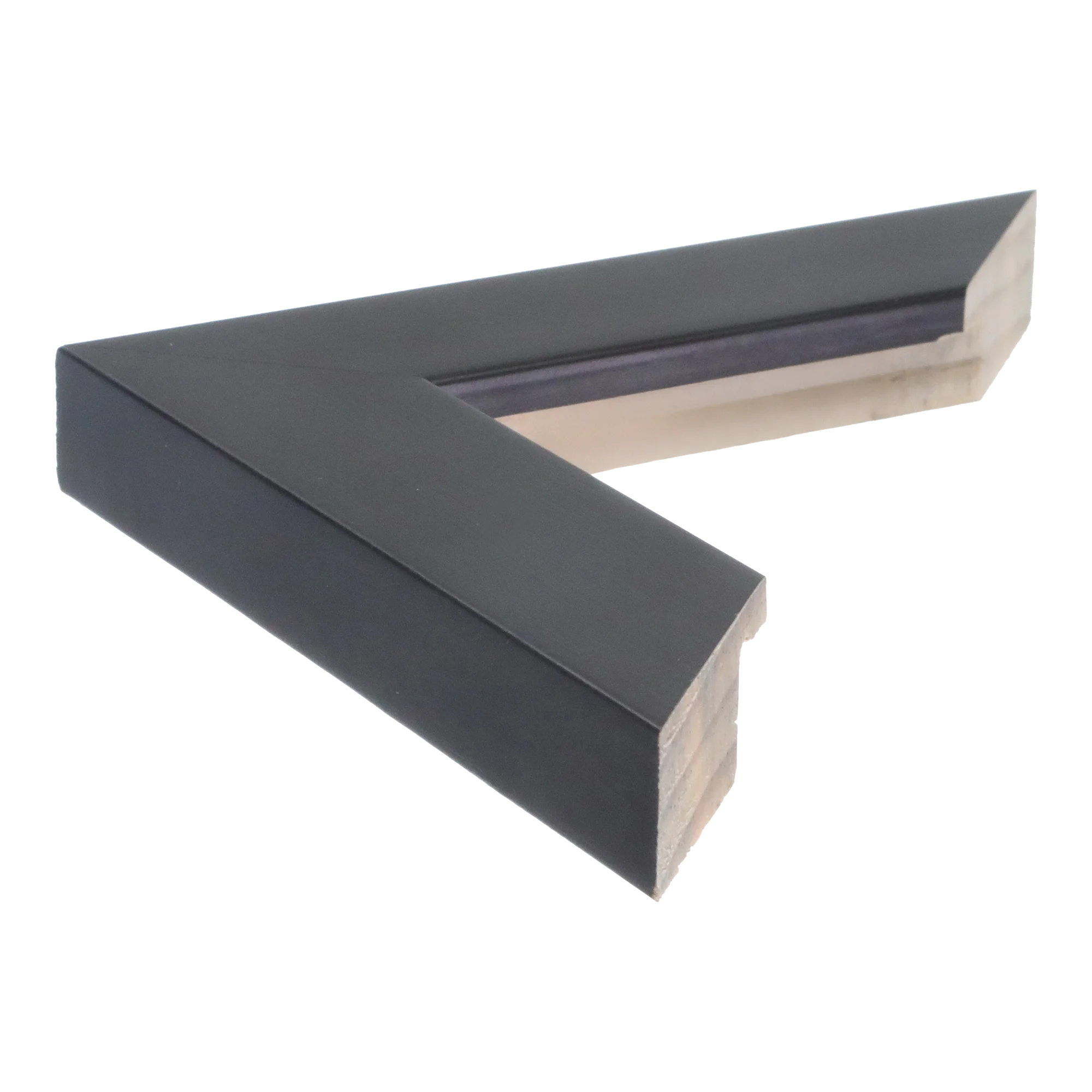 Side view of Metro picture frame in black
