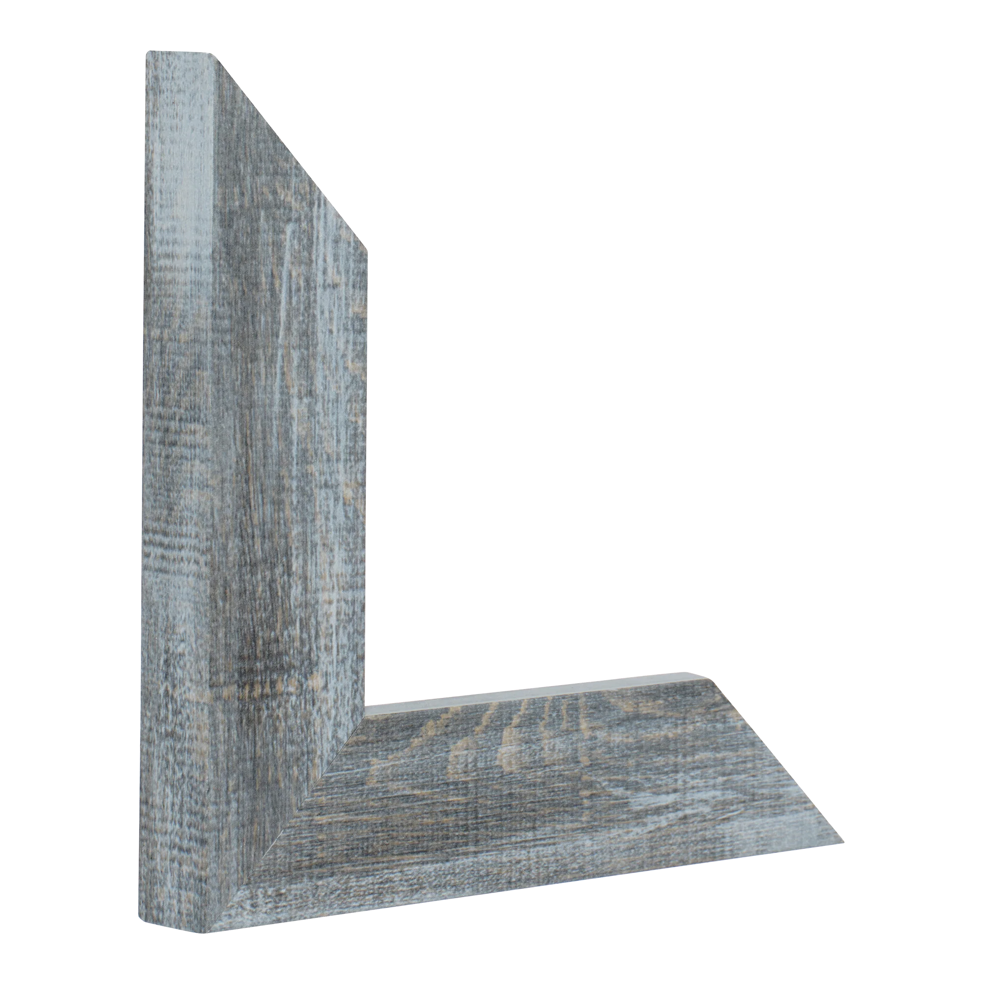 Vertical view of metro blue picture frame