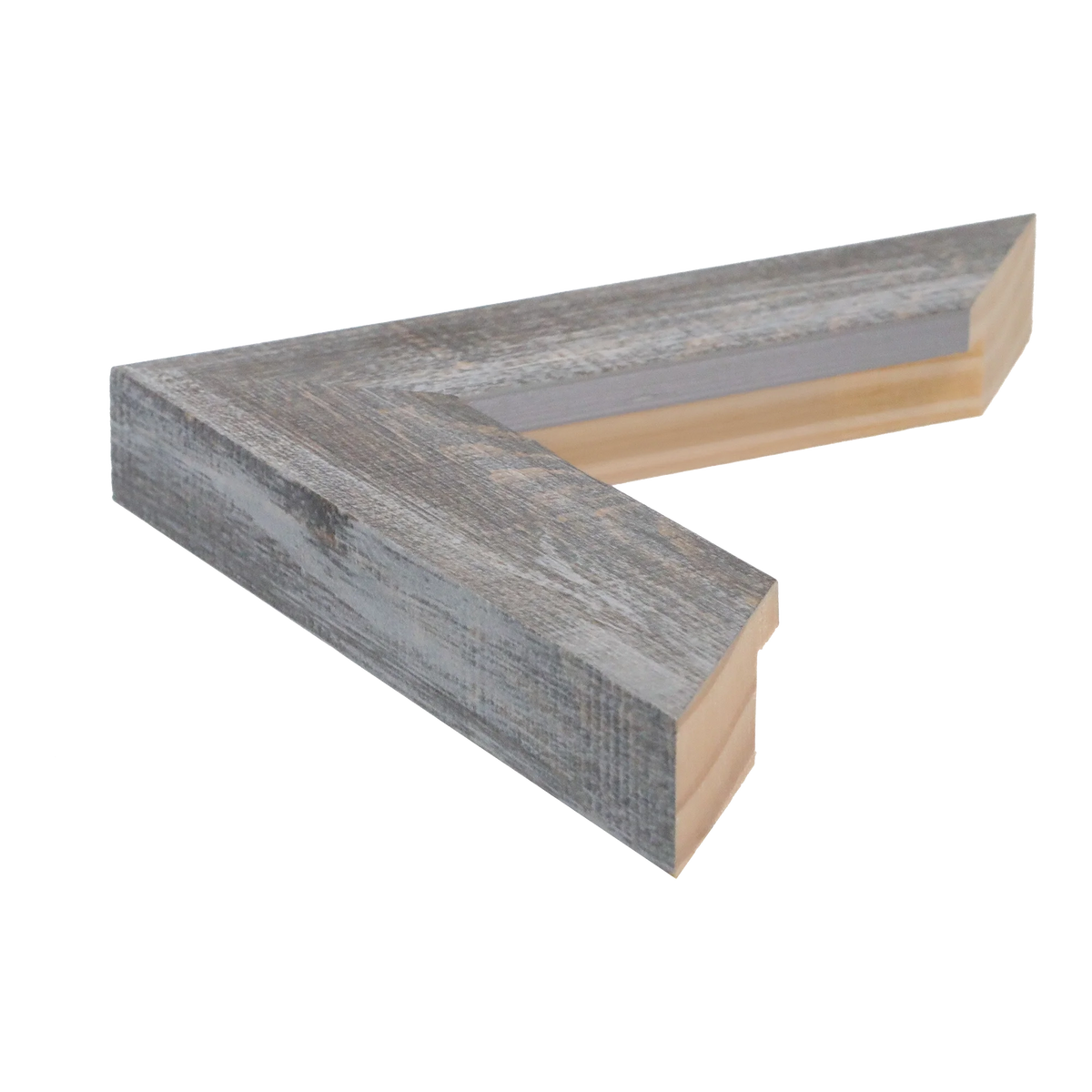 Side view of Metro picture frame in blue