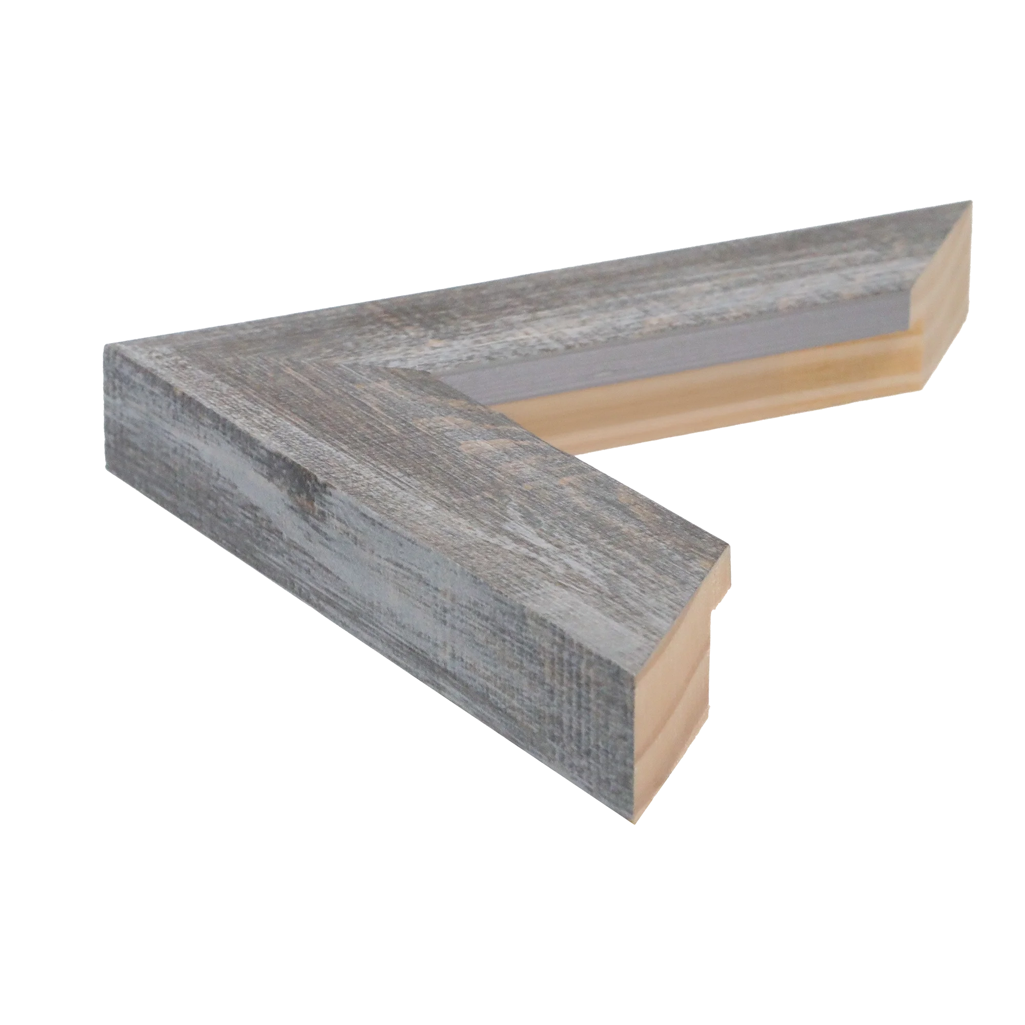 Side view of Metro picture frame in blue