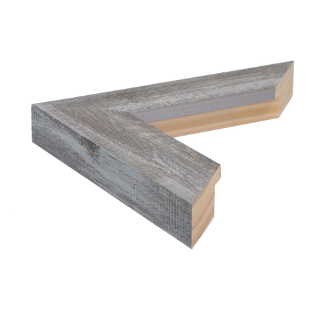 Side view of Metro picture frame in blue