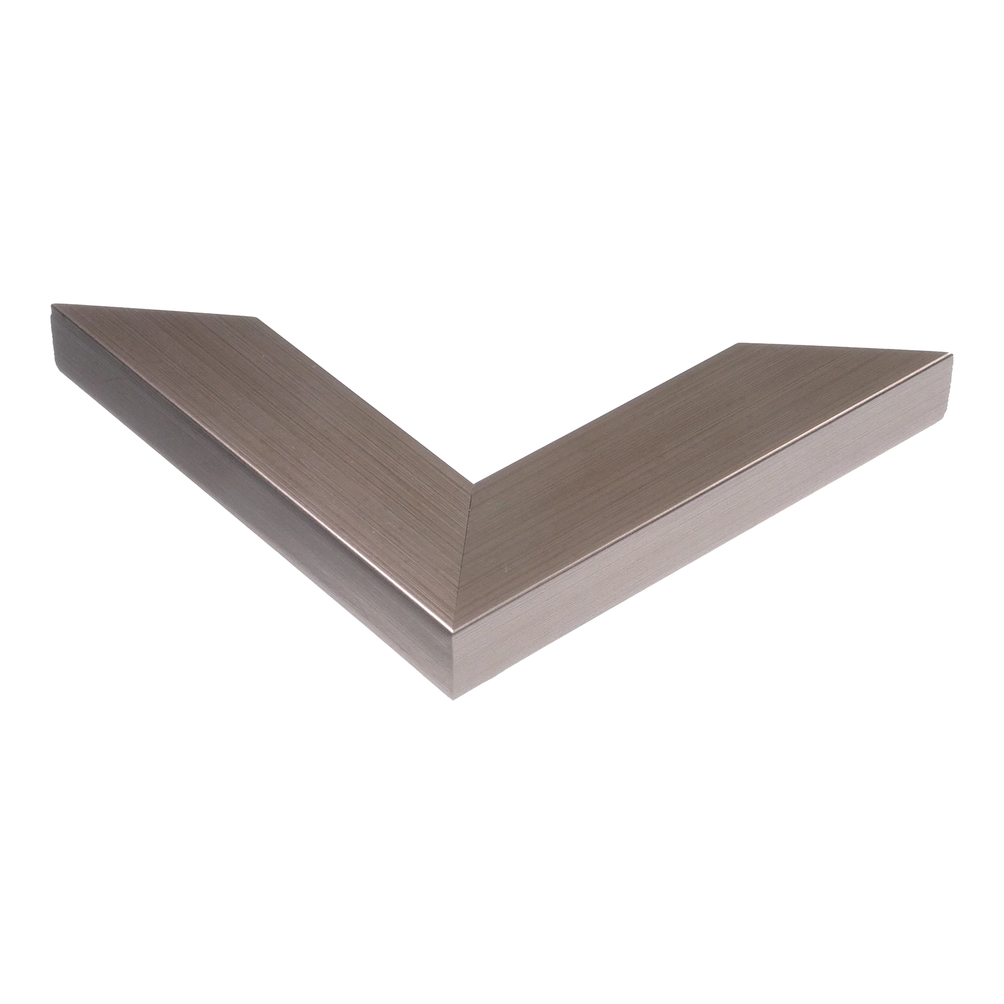 Corner view of Metro in brushed pewter picture frame