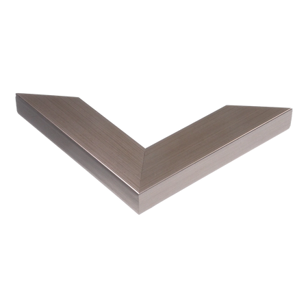 Corner view of Metro in brushed pewter picture frame