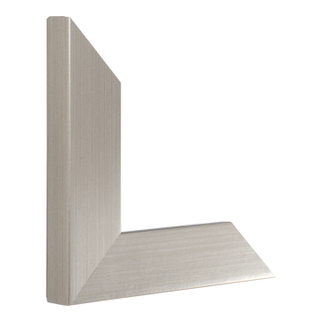 Vertical view of metro brushed pewter picture frame sample