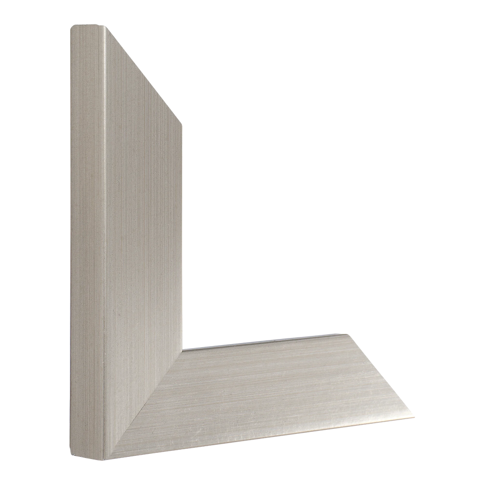 Vertical view of metro brushed pewter picture frame