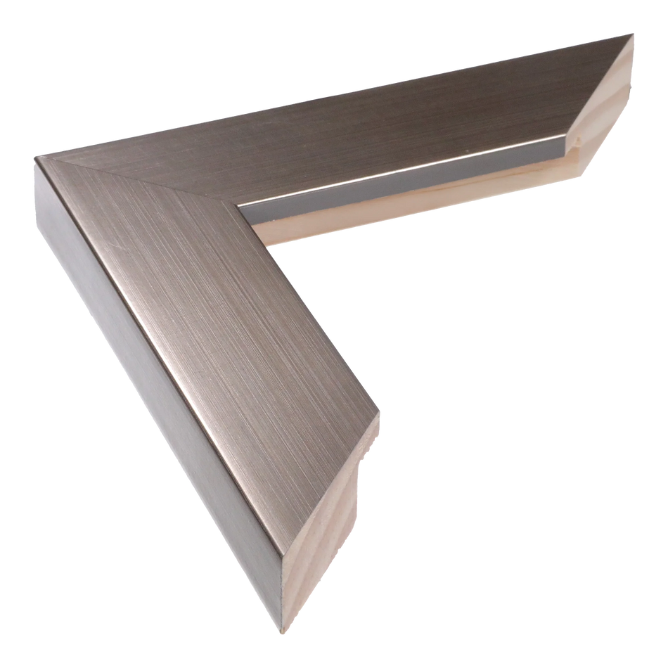 Metro in brushed pewter picture frame