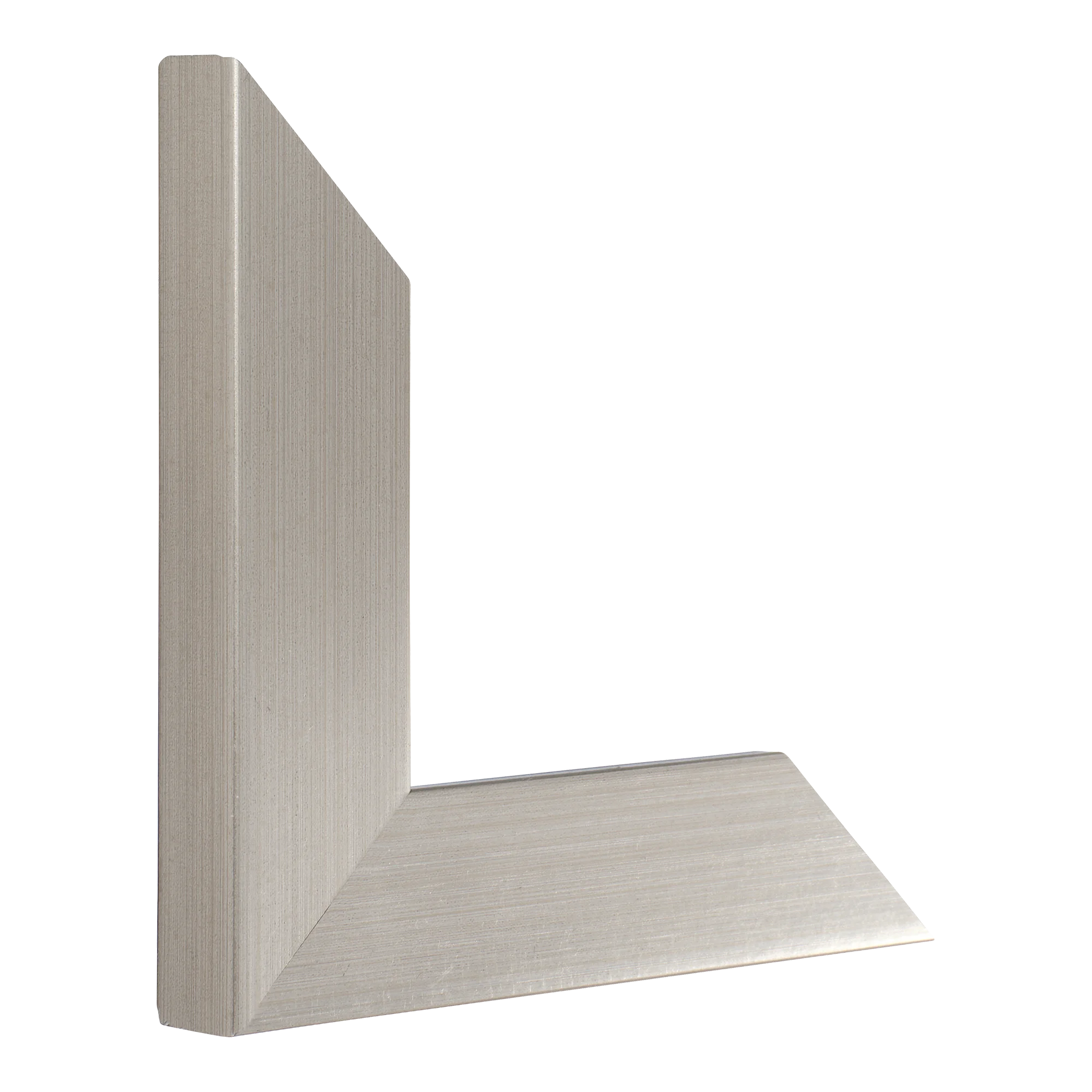 Vertical view of metro brushed pewter picture frame
