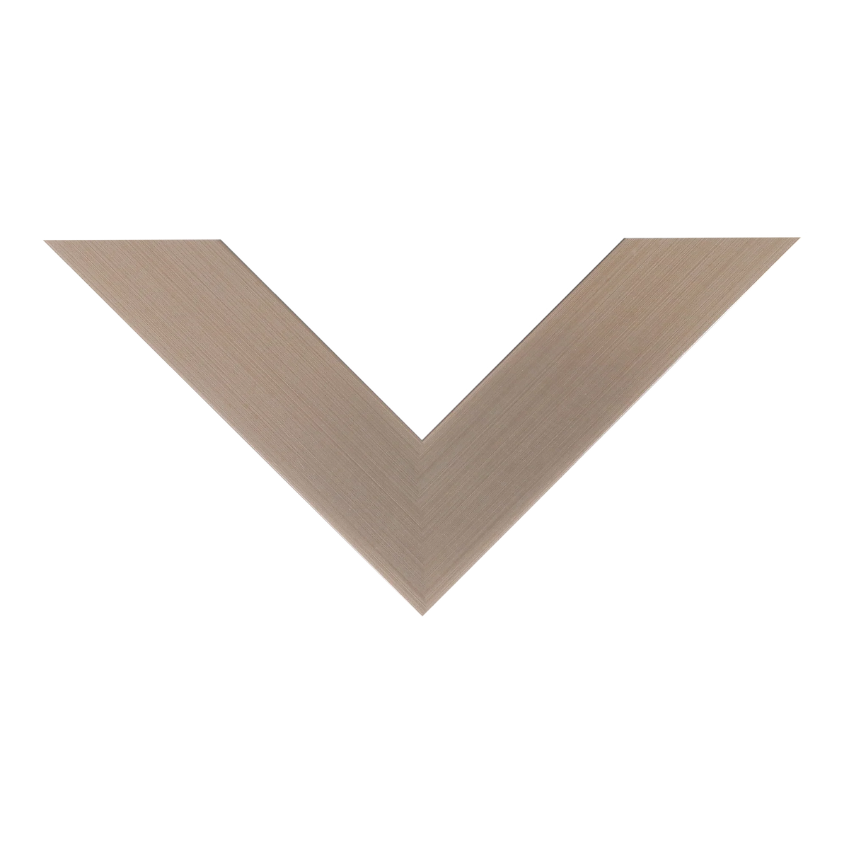 Top view of Metro picture frame in brushed pewter