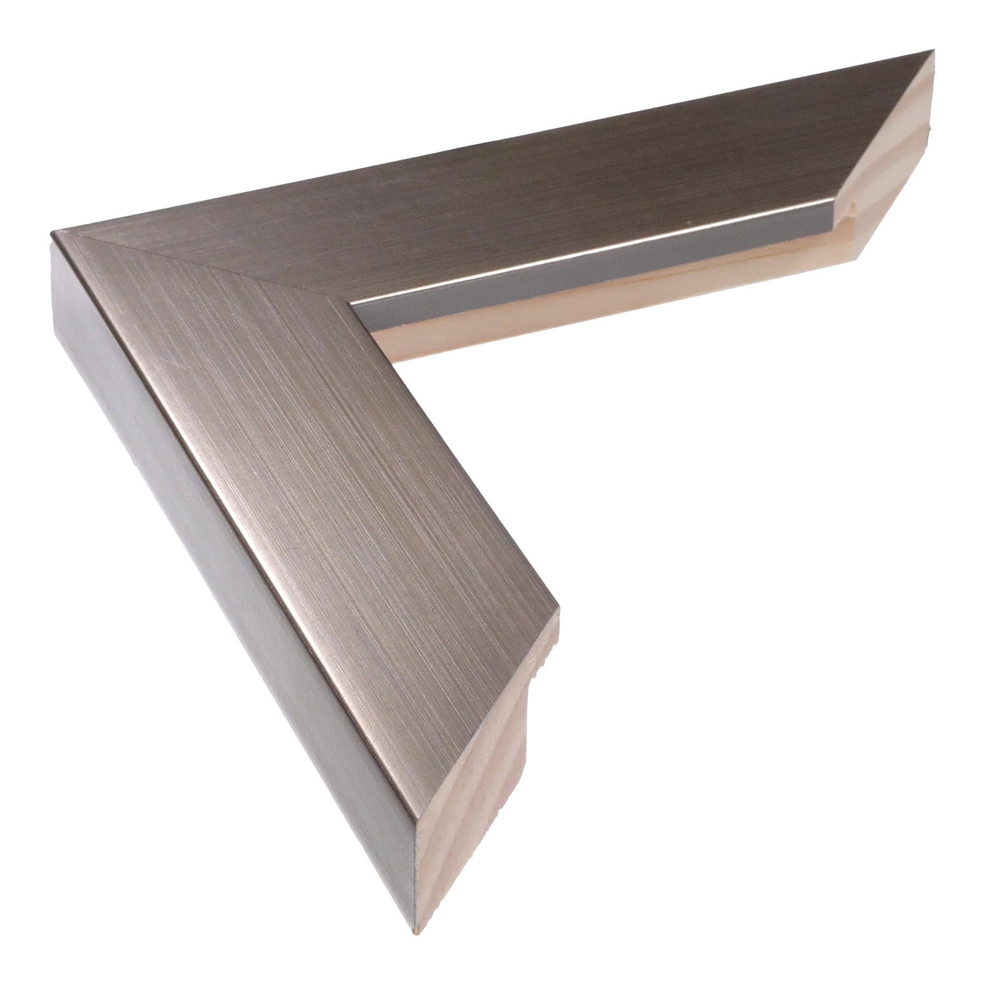 Metro in brushed pewter picture frame