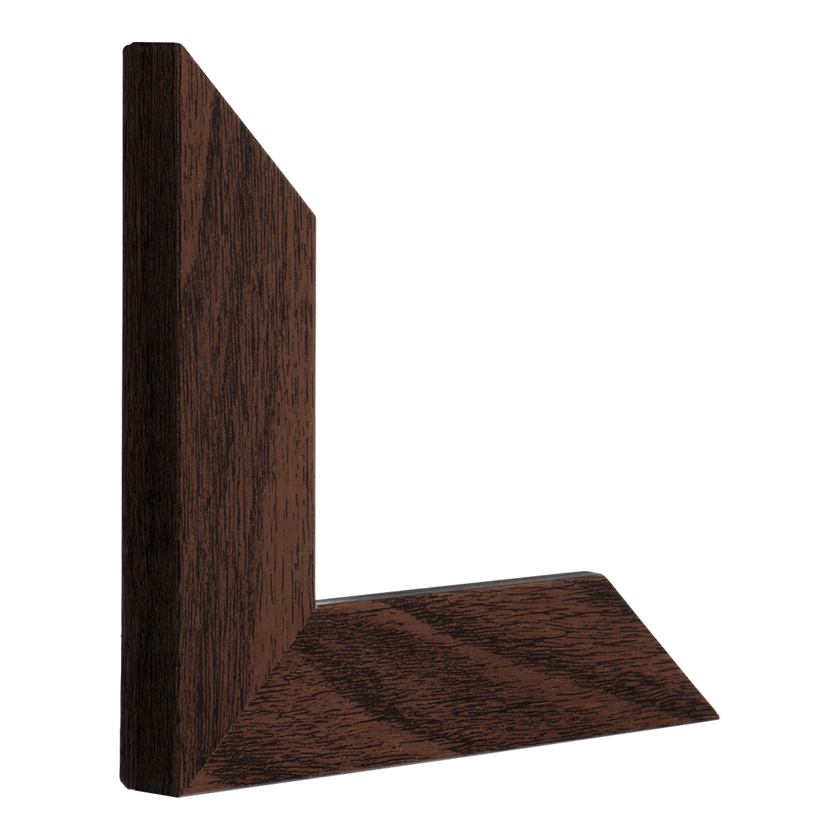 Vertical view of metro brown picture frame