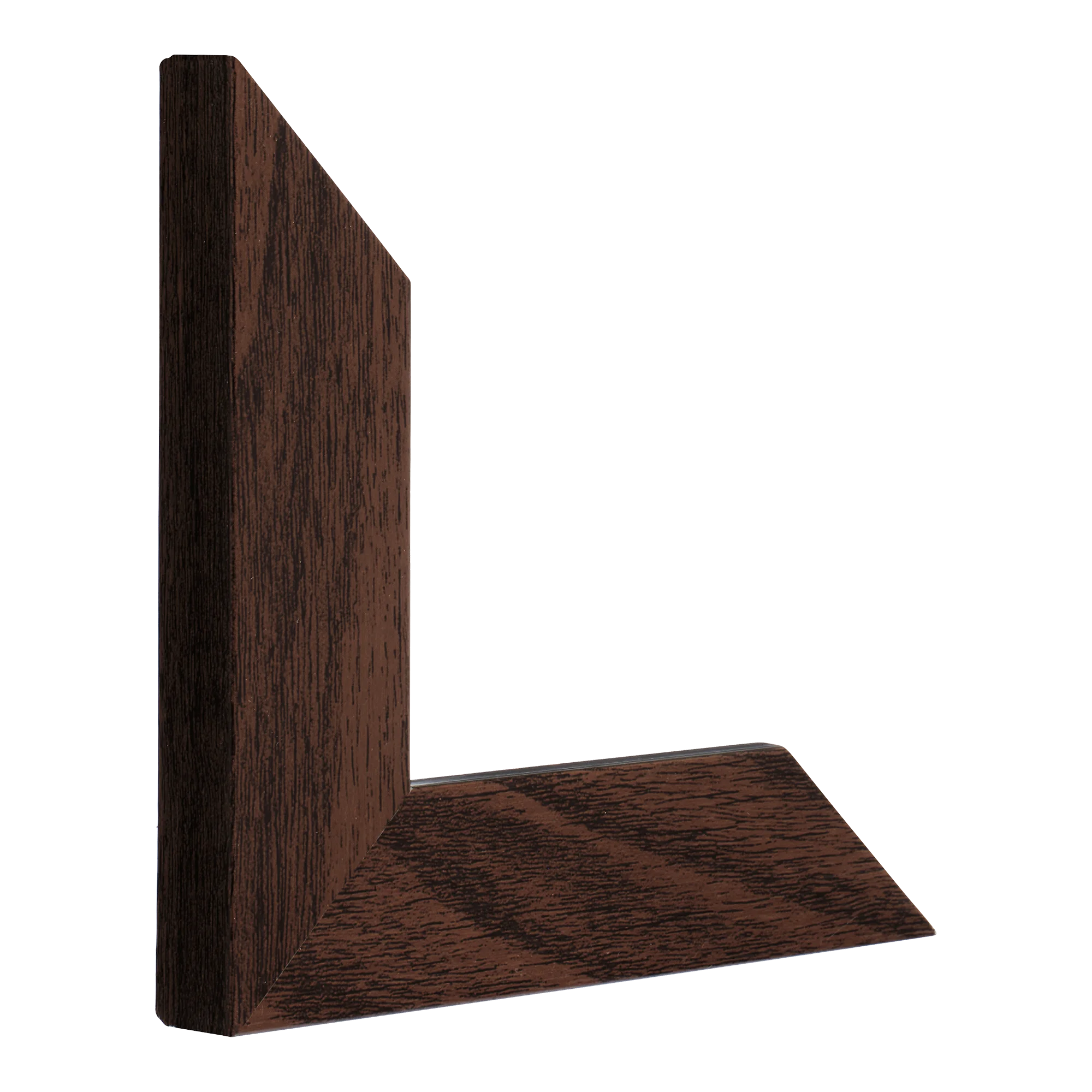 Vertical view of metro brown picture frame