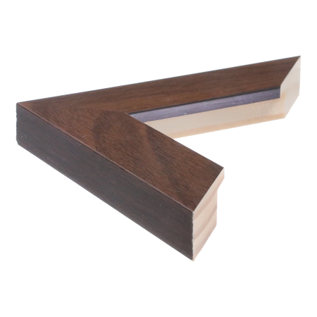 Side view of Metro picture frame in brown
