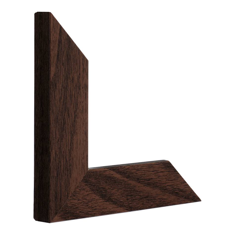 Vertical view of metro brown picture frame