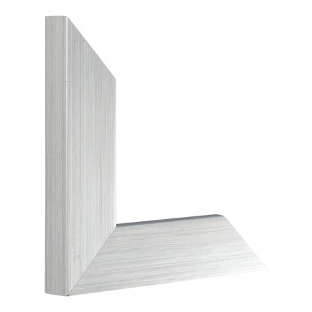 Vertical view of metro brushed silver picture frame