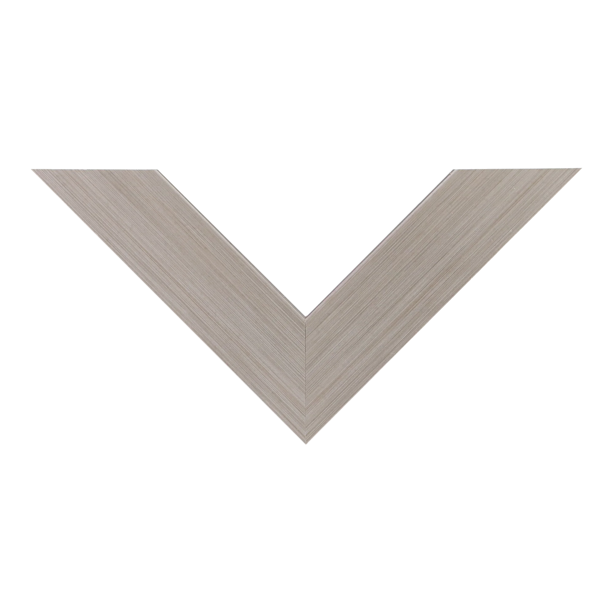 Top view of Metro picture frame in brushed silver