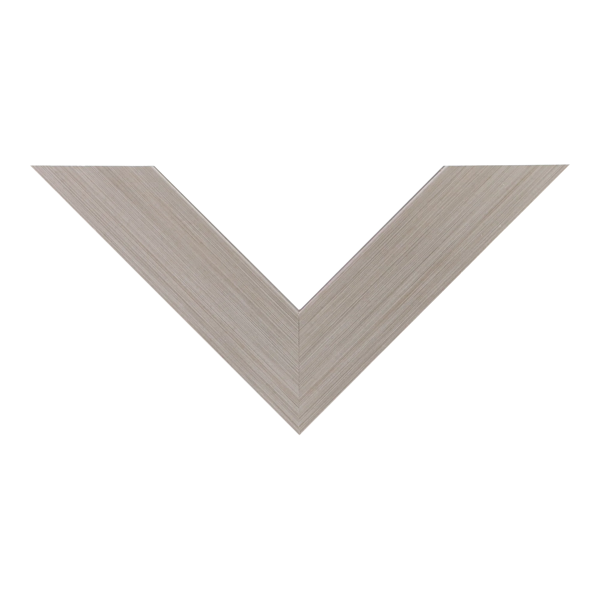 Top view of Metro picture frame in brushed silver