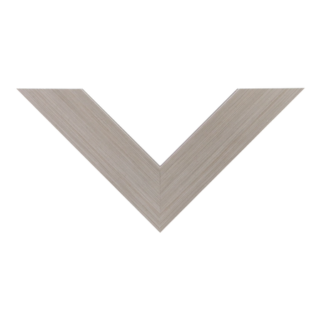 Top view of Metro picture frame in brushed silver