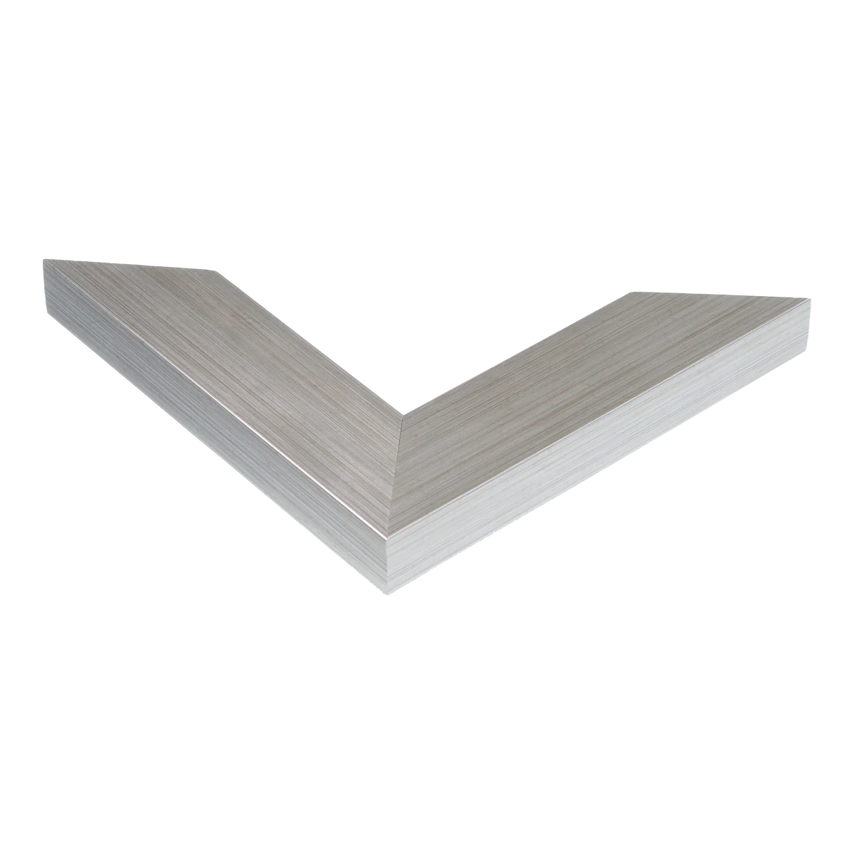 Corner view of Metro in brushed silver picture frame