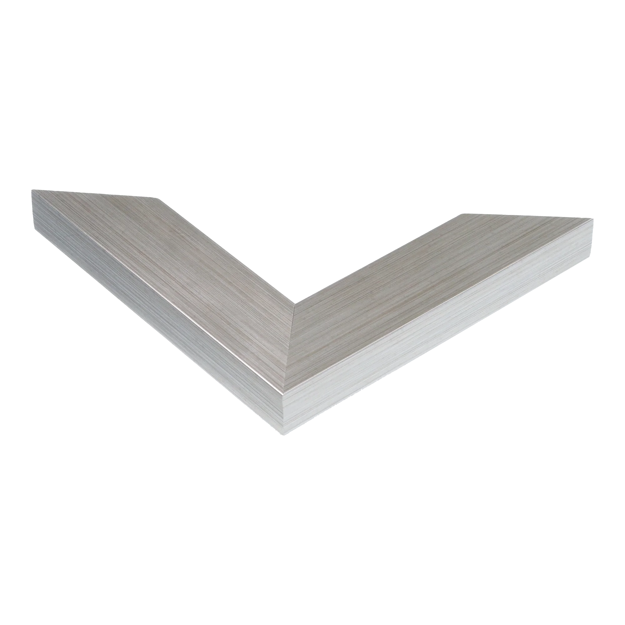Corner view of Metro in brushed silver picture frame