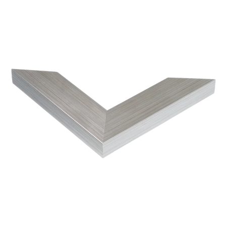Corner view of Metro in brushed silver picture frame