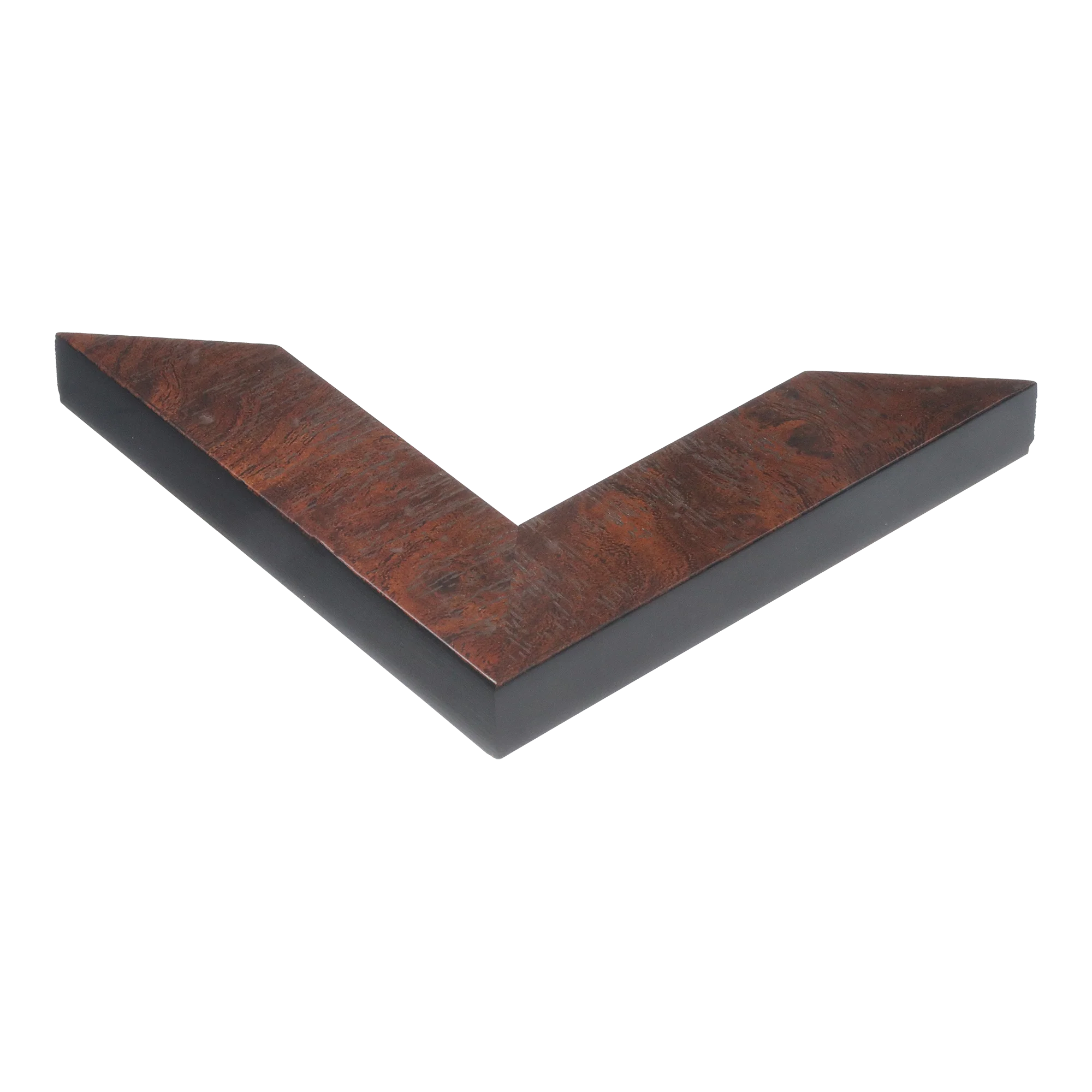 Corner view of Metro in burl picture frame
