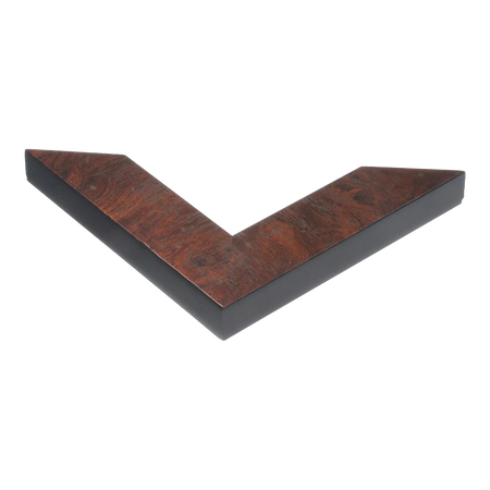 Corner view of Metro in burl picture frame