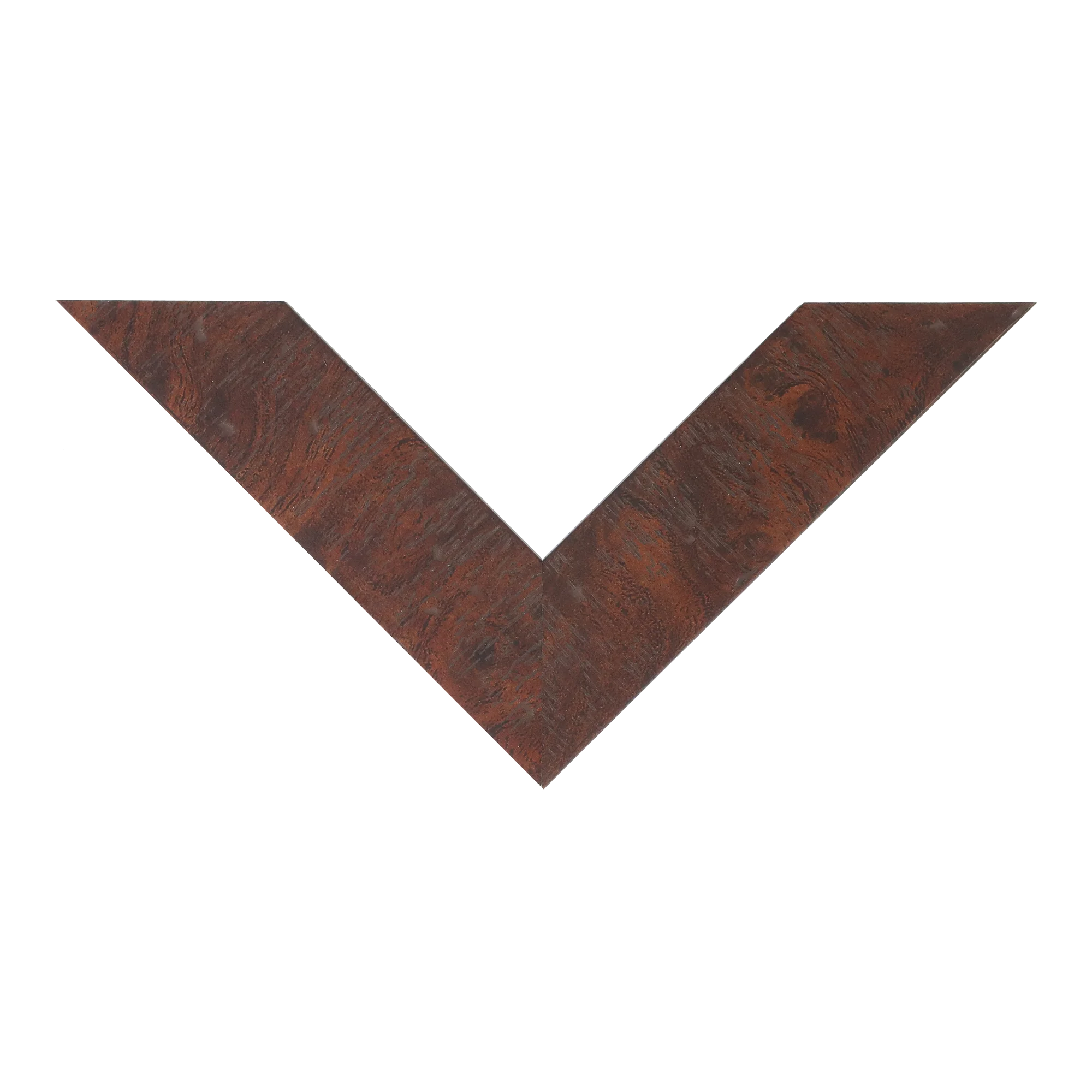 Top view of Metro picture frame in burl