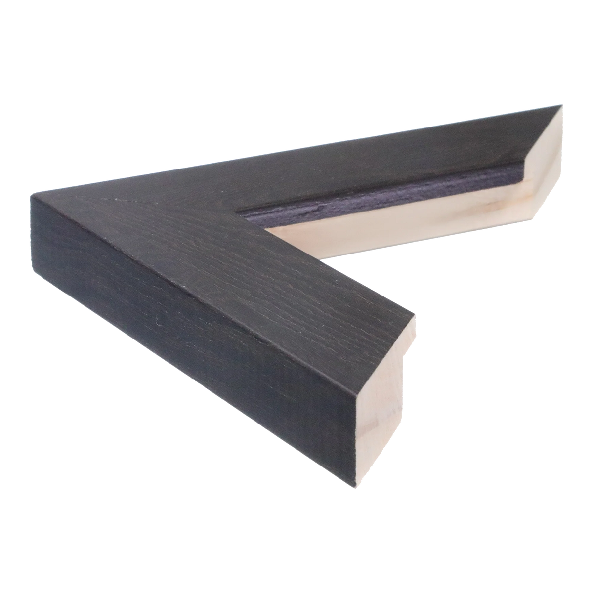 Side view of Metro picture frame in chocolate