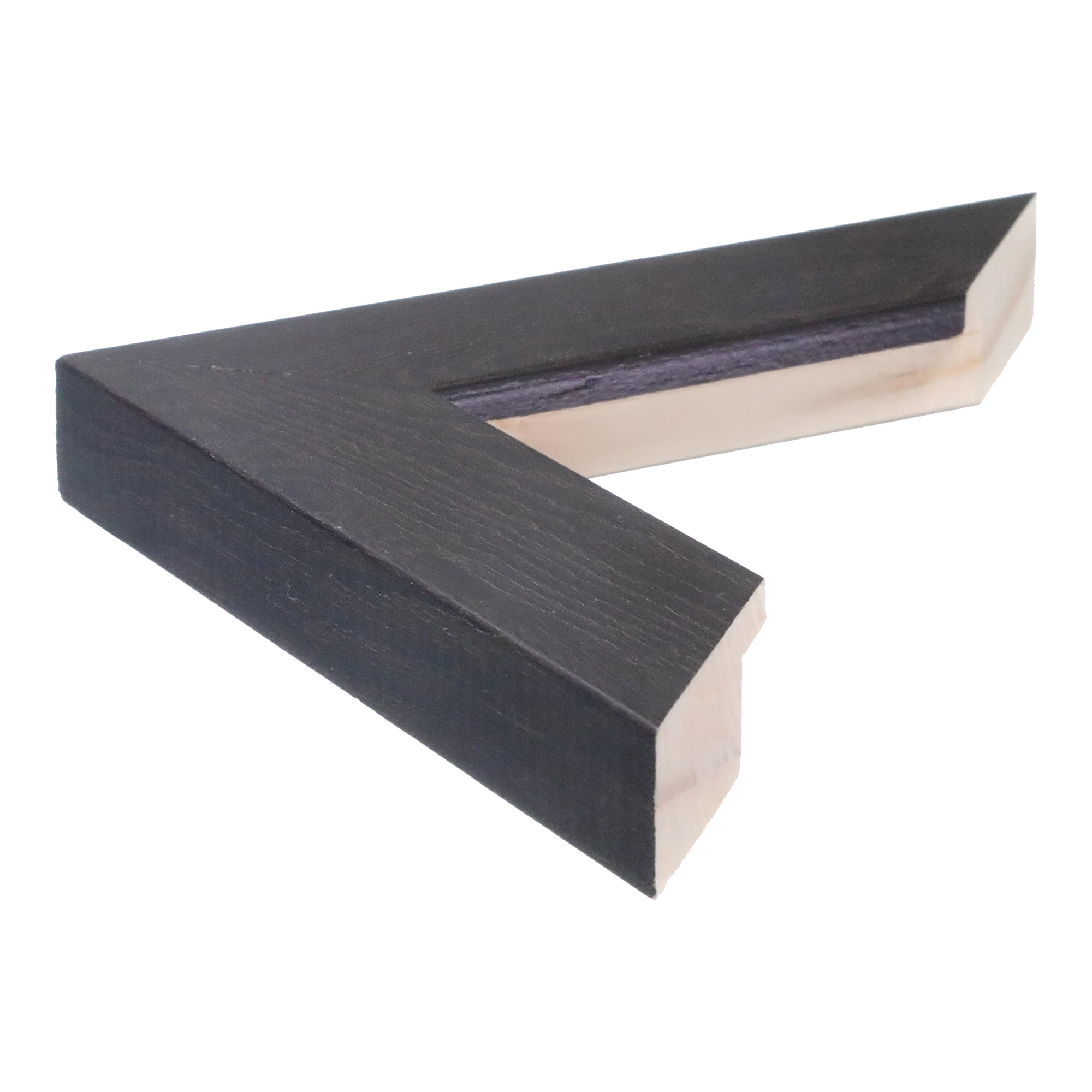 Side view of Metro picture frame in chocolate
