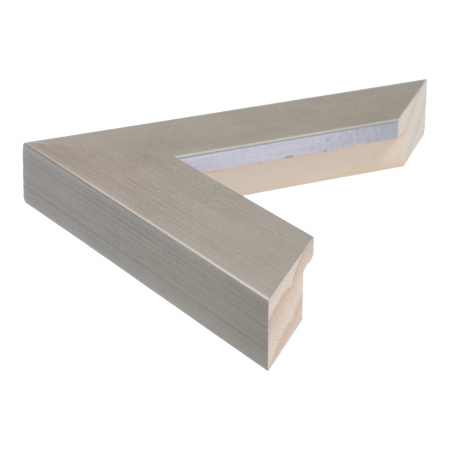 Side view of Metro picture frame in champagne