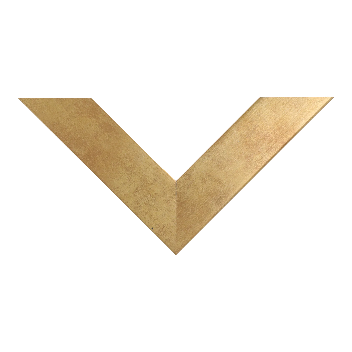Top view of Metro picture frame in distressed gold
