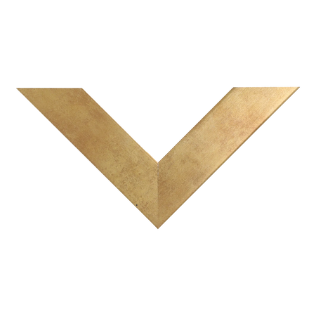 Top view of Metro picture frame in distressed gold