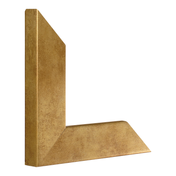 Vertical view of metro distressed gold picture frame sample