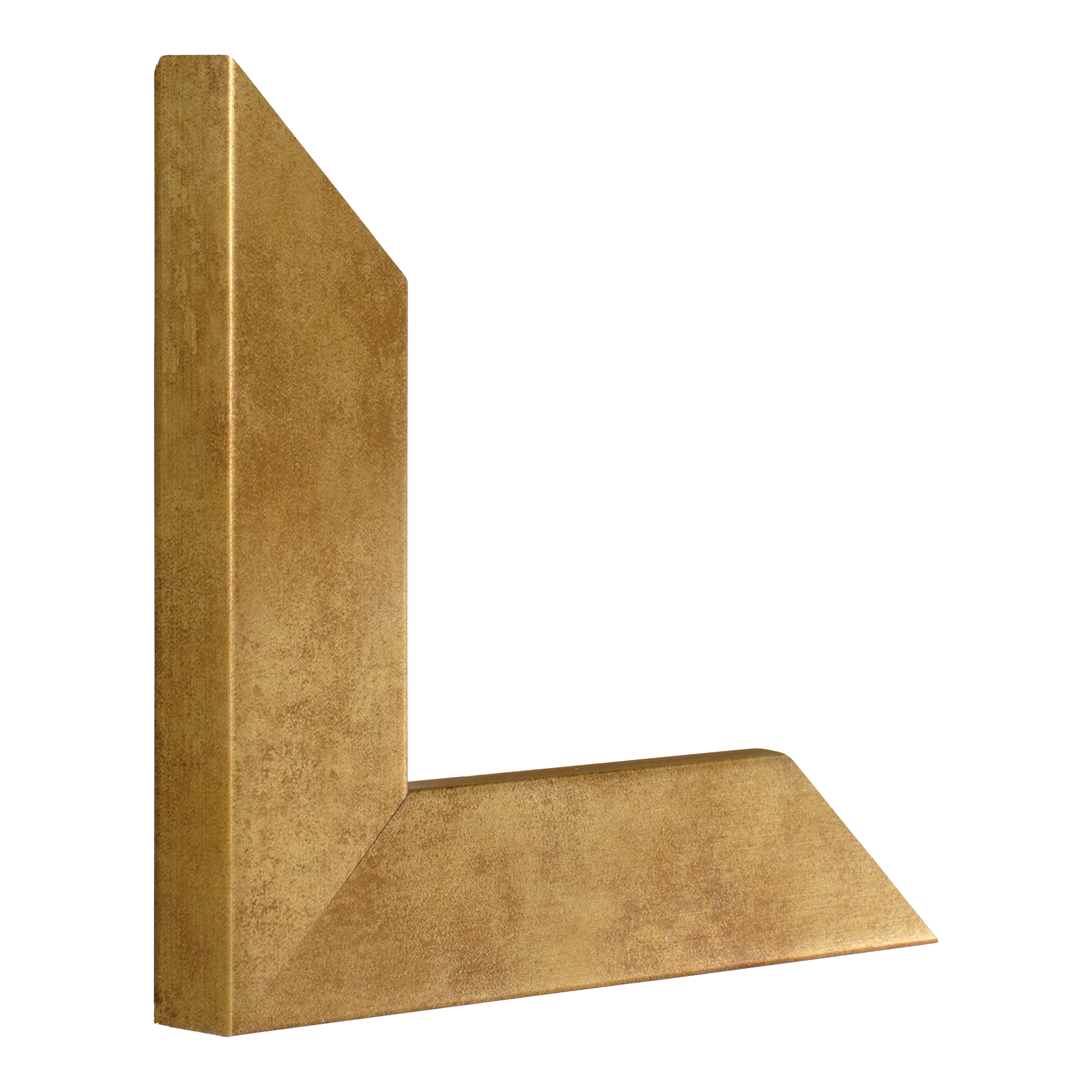 Vertical view of metro distressed gold picture frame