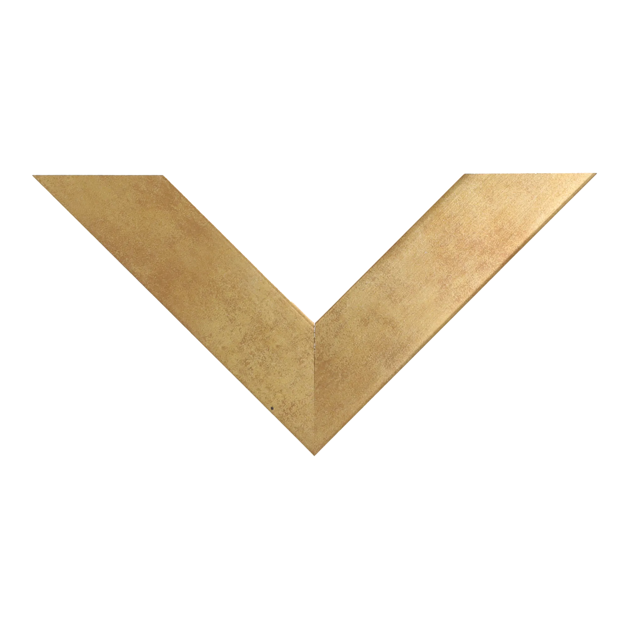 Top view of Metro picture frame in distressed gold