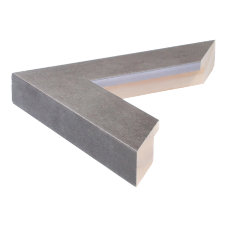 Side view of Metro picture frame in distressed silver