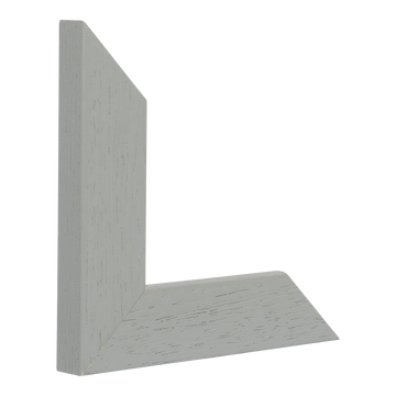 Vertical view of metro grey grain picture frame sample