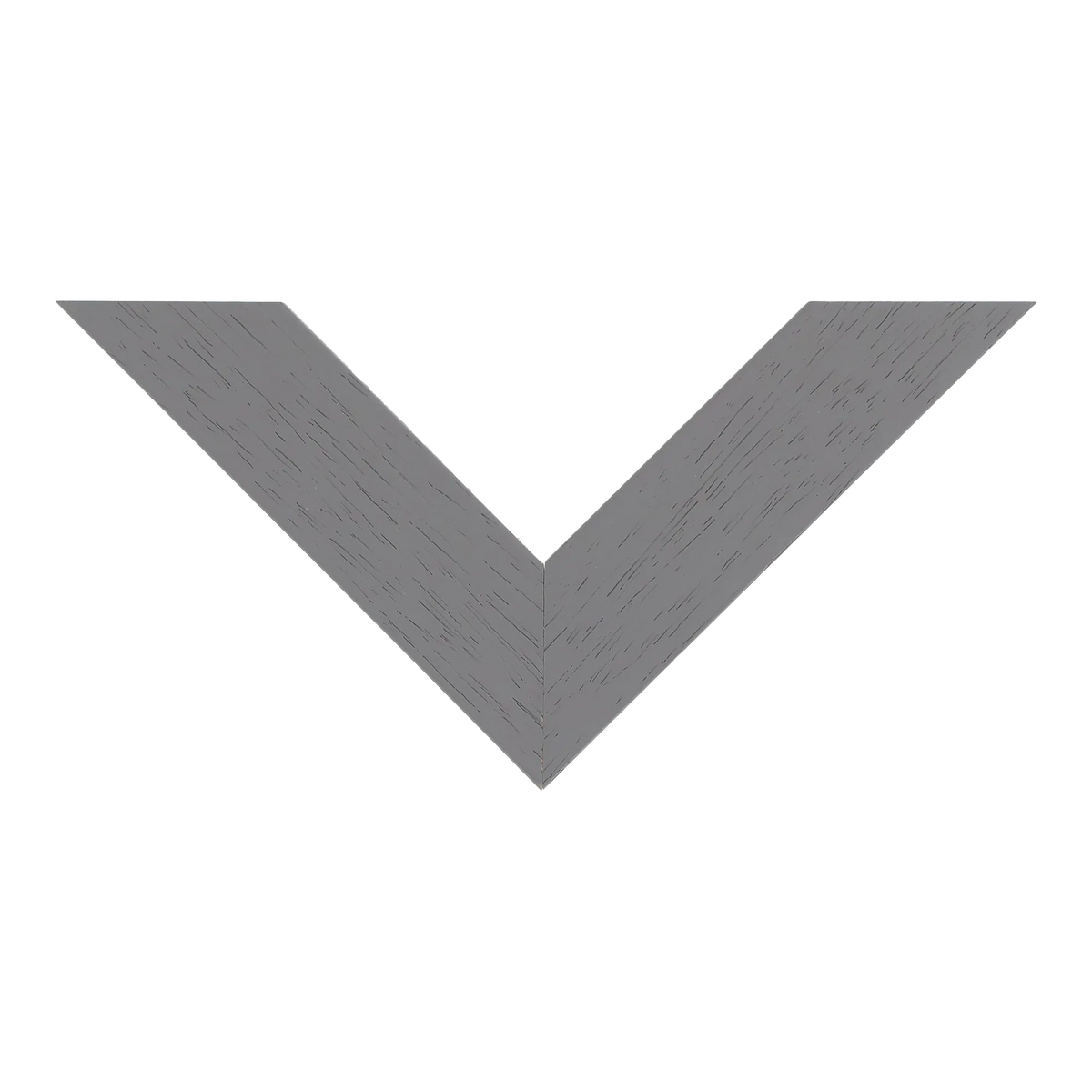 Top view of Metro picture frame in grey grain