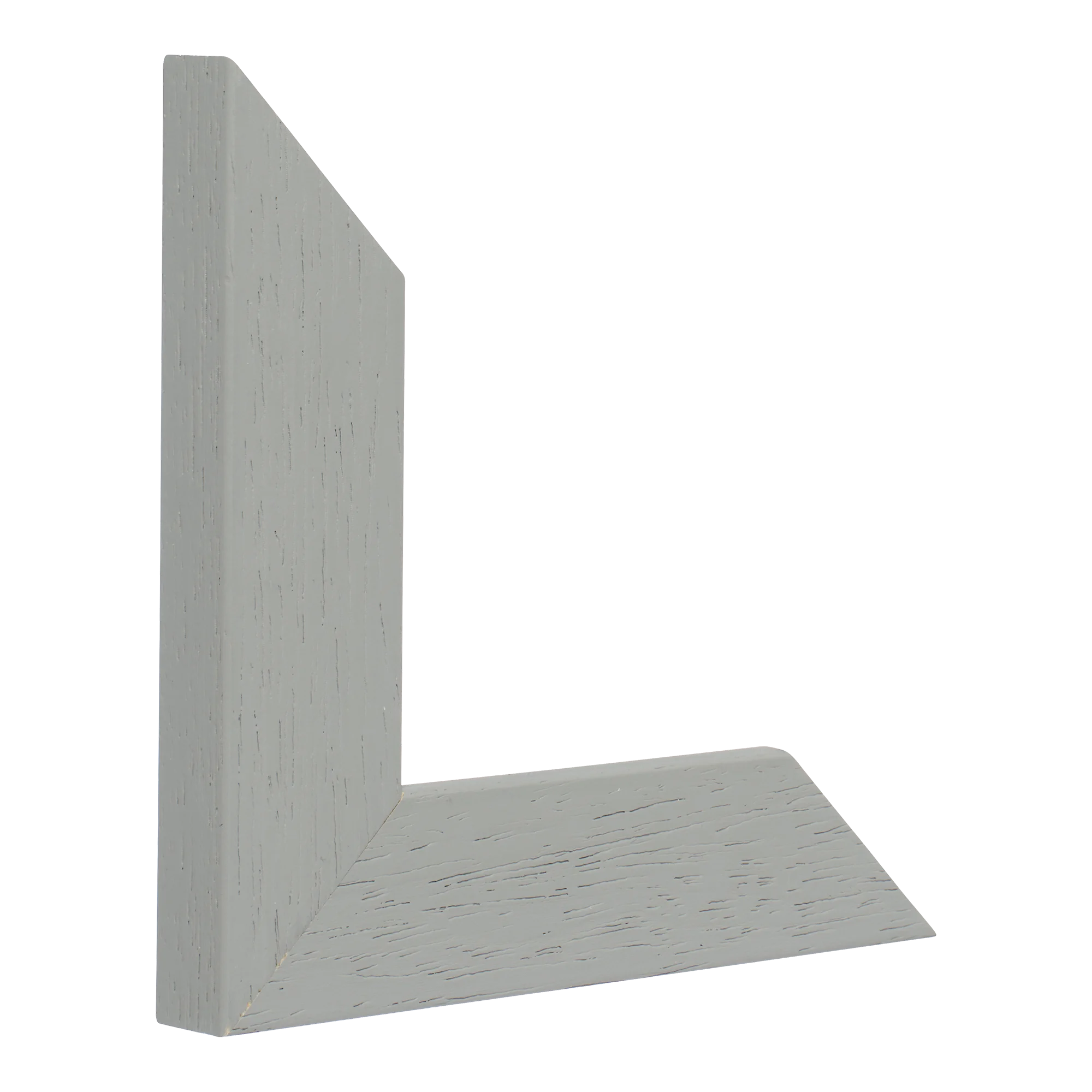 Vertical view of metro grey grain picture frame