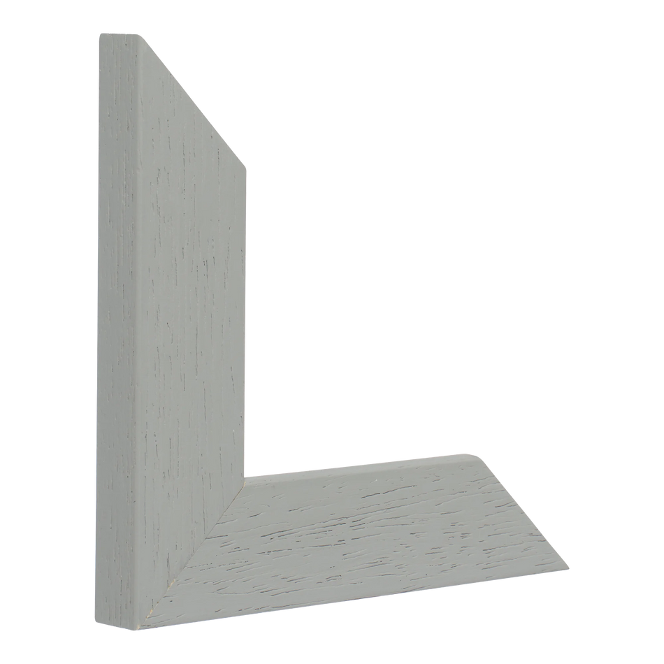 Vertical view of metro grey grain picture frame