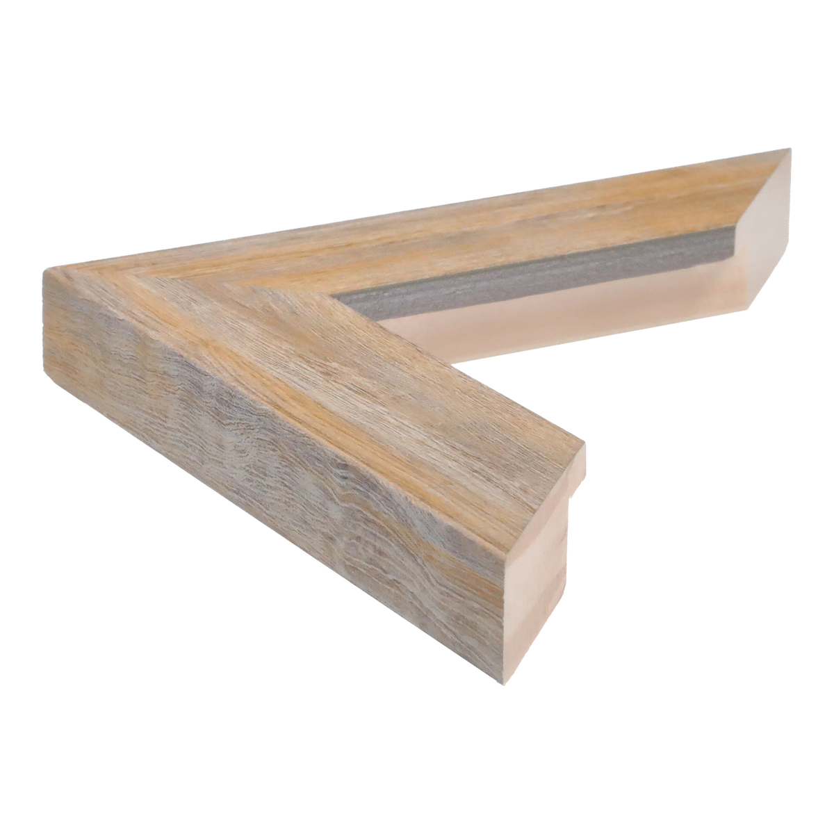 Side view of Metro picture frame in honey