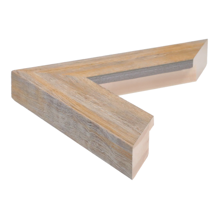 Side view of Metro picture frame in honey